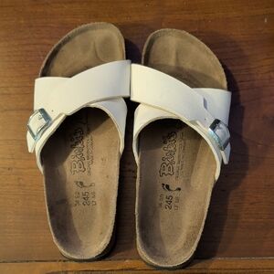 Birkenstock Birki's White Santosa sandals, 38.5